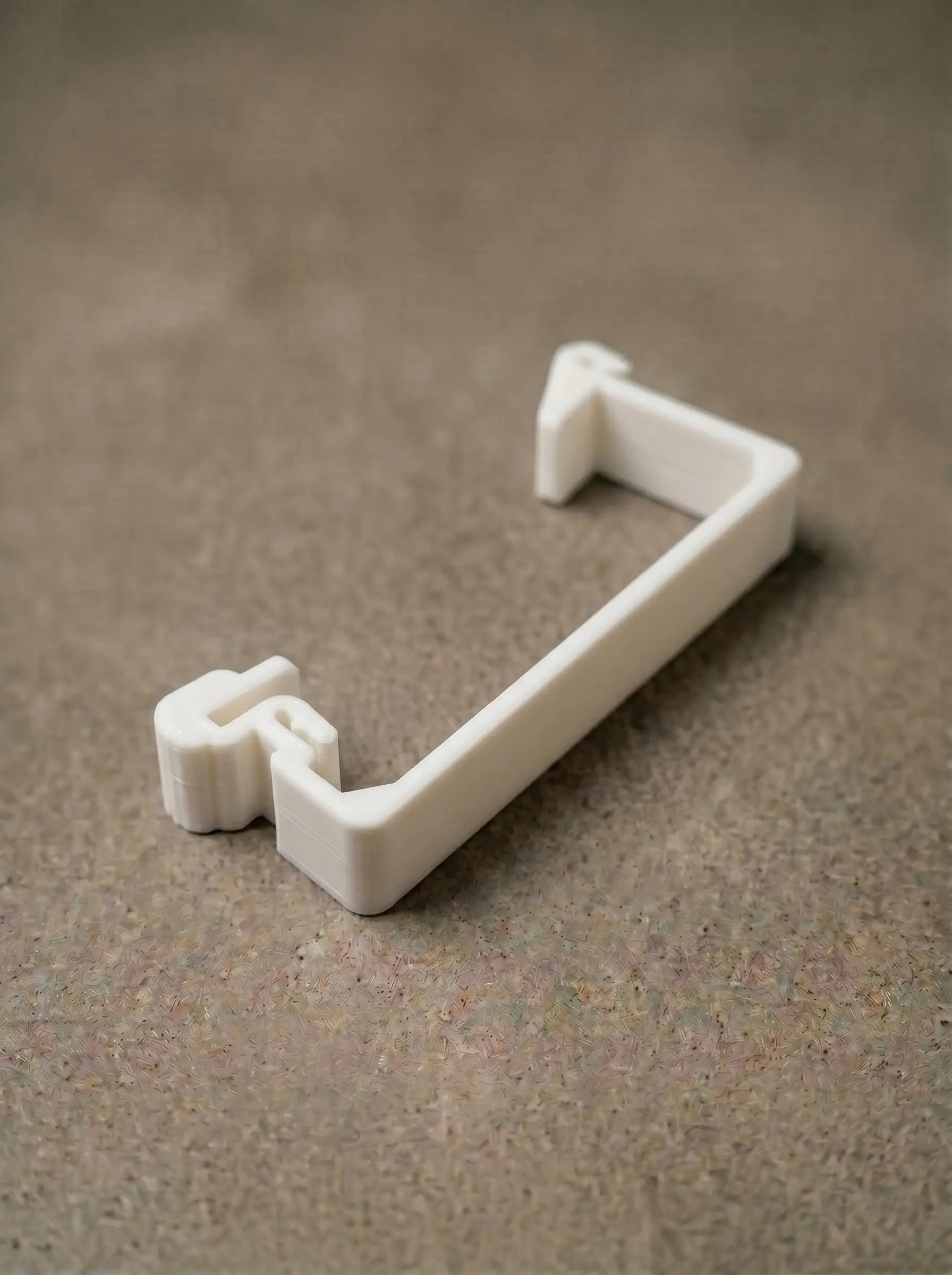 Remade bracket printed in PETG — reinforced corner radii, drop-in replacement